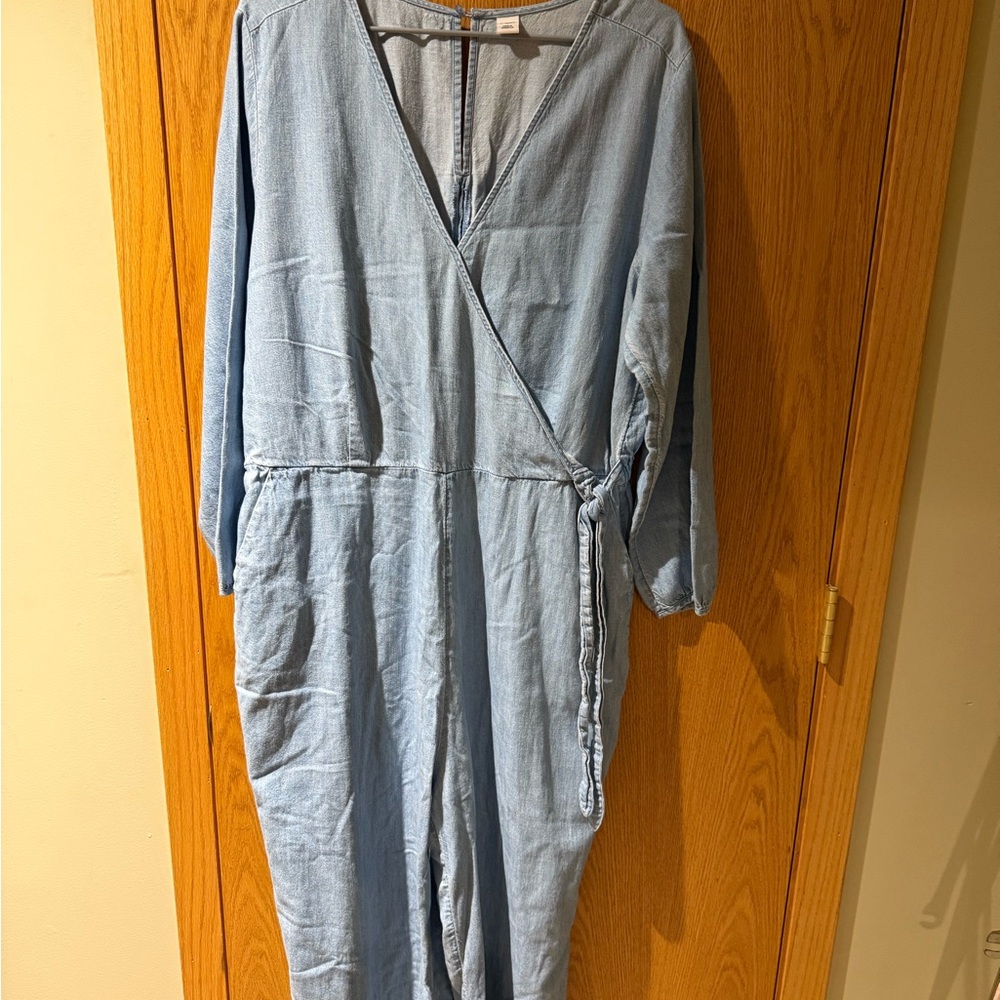 Old Navy Light Blue Denim Jumpsuit